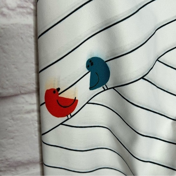 OMGI YOGA Bird and Striped Print High Waisted Activewear Leggings - Picture 10 of 16